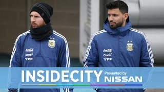 MESSI TRAINS AT CITY WITH AGUERO  INSIDE CITY 289 [upl. by Aenahs]