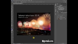 Desain kartu ucapan tahun baru lebaran natal ulang tahun dll dengan photoshop [upl. by Lingwood]