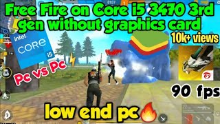 Core i5 3rd gen  Free fire  Intel hd 2500  without gpu freefire freefirehighlights [upl. by Elvis]