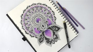 Simple mandala art for beginners  How to draw a MANDALA ART for beginners  Mandala drawing [upl. by Eudosia]