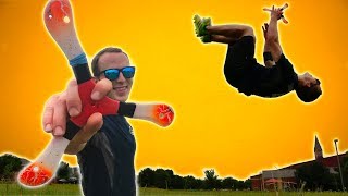 BOOMERANG TRICK SHOTS WORLD RECORD CHALLENGE [upl. by Ixel333]