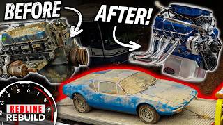 Seizedup Ford V8 Engine from Barn Find Pantera Gets Restored  Redline Rebuild [upl. by Al]