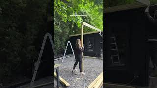 How we built our Pergola ⚒️💪🏼 gardenideas pergola outdoordining outdoutdoors [upl. by Halford]