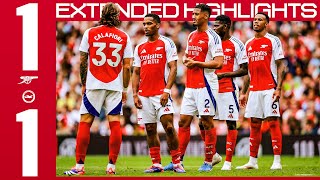 EXTENDED HIGHLIGHTS  Arsenal vs Brighton amp Hove Albion 11  Havertz scores in controversial draw [upl. by Nodnahs]