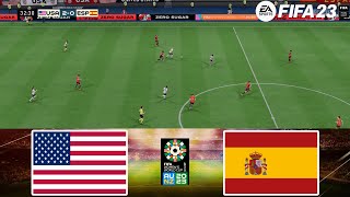 FIFA 23  USA vs Spain 12122024  FIFA Womens World Cup 2023  Gameplay PS  Full Match [upl. by Nytsua]