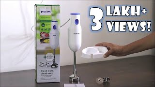 Philips Hand Blender HL1655 Unboxing and Review  Best Hand Blender with Steel Rod in India [upl. by Ferna]