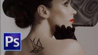 Adobe Photoshop CS6  Tattoo Tutorial  Digital Tattoos [upl. by Anayit]