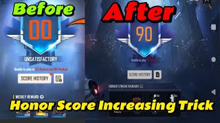 How to increase your Honor Score  Best Way To Increase Honor Score In Free Fire [upl. by Etteloc]