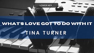 Tina Turner  Whats Love Got Do With It Acoustic Karaoke Lower Key [upl. by Aubigny426]