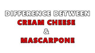 Cream Cheese Vs Mascarpone [upl. by Nednil645]