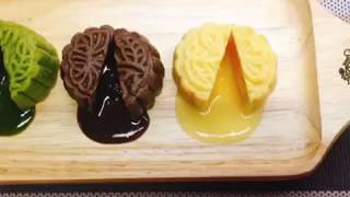 曼谷美食 月餅 Custard Lava Mooncake ขนมไหว้พระจันทร์ลาวา [upl. by Jenness]