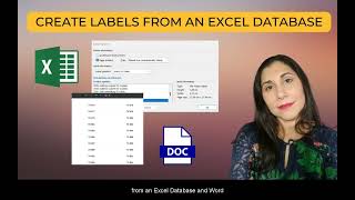 Create Labels with Word Mail Merge for an Excel Database [upl. by Ddej]