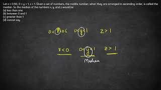 Median of the numbers x y and z  Progression  CAT 1993 Quant Solution  PYQs [upl. by Meekar]