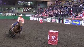 Video Barrel racing futurity hits the Canadian Finals Rodeo [upl. by Dorthea415]