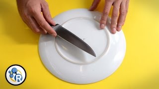 How to Sharpen Your Knife Without a Sharpener  Chemistry Life Hacks [upl. by Yvor]