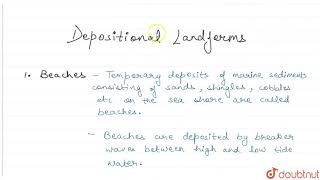 EROSIONAL AND DEPOSITIONAL LANDFORMS OF WAVES AND CURRENTS [upl. by Artemis]