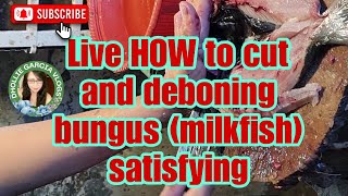 Live Cut and deboning Bangus  milkfish asmr viralvideo satisfying debone milkfish bangus [upl. by Nesilla914]