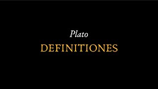 Plato quotDefinitionsquot reconstructed Ancient Attic Greek pronunciation by Ioannis Stratakis [upl. by Initsed311]