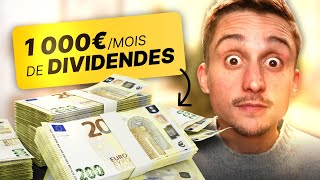 Combien d€ pour gagner 1000€ mois de dividendes  Cas chiffrés  Air Liquide Apple ETF [upl. by Adnolahs809]