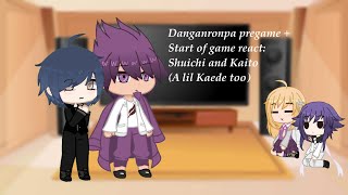 Danganronpa pregame  start of game react Ingame Shuichi and Kaito [upl. by Nysila]