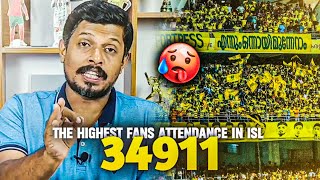 The Highest Attendance In Isl Season 10🥵Kerala Blasters Fans Whatsapp StatusManjappada Status [upl. by Wystand528]