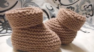 tuto tricot chaussons pour bébé [upl. by Libys]