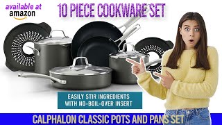 Best Calphalon Classic Pots and Pans Set 10 Piece Cookware Set Review [upl. by Aeki]