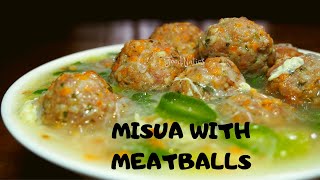 MISUA WITH MEATBALLS  TASTIEST MISUA SOUP [upl. by Llereg]