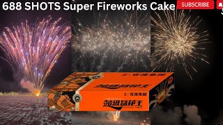 688 SHOTS SUPER FIREWORKS CAKE by GUANDU FIREWORKS 2023 [upl. by Wadell]