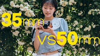 장비썰 인물사진 35mm vs 50mm 하나만 쓴다면 어떤렌즈를 고를까 [upl. by Arihas]