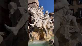 Beautiful Piazza Navona highlights piazzanavona rome italy travel [upl. by Darsey]