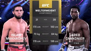 Islam Makhachev vs Jared Cannonier Full Fight  UFC 5 Fight Night [upl. by Alyk]