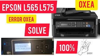 Epson L565 Error 0xEA  how to solve EPSON L575 Error 0XEA  EPSON L575 Error 100 solved [upl. by Gomar]