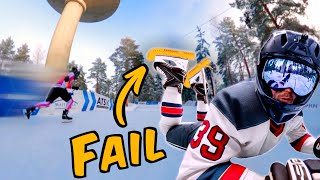 FORGOT to take off my SKATE GUARDS  Ice Cross Vlog Ep 9  Season 1 🇫🇮 [upl. by Rudiger]