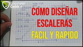 Como DISEÑAR una quotESCALERA Uquot Y quotESCALERA LINEALquot Fácil y rápido 👷 [upl. by Hairahcaz]