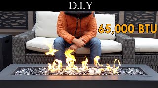 DIY Deck Part 27 How to hide Fire PitFire Table propane hose with Real Flame Lanesboro review [upl. by Nimrak189]