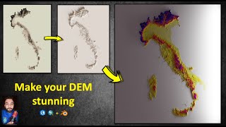 Digital Elevation Model 3D  Using ArcMap or ArcGis Pro and Blender [upl. by Lynett488]