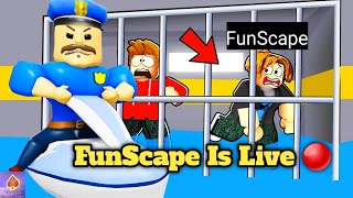 ROBLOX FunScape AND Chutki ESCAPE WATER BARRYS PRISON 🔴 [upl. by Mauretta]