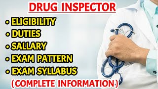 Drug inspector  Eligibility Exam syllabus Exam pattern Duties Salary  Pharma lectures [upl. by Gypsie]