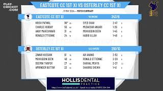 Eastcote CC 1st XI v Osterley CC 1st XI [upl. by Yrocal]