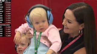 Bahrain 2019 Kimi Räikkönen family cheering during Qualifying [upl. by Nesyaj]