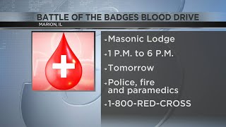 Battle of the Badges Blood Drive Kicks of on Wednesday in Marion [upl. by Atsejam326]