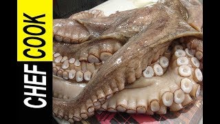 Xταπόδι Πώς το καθαρίζουμε  How to Cook Octopus recipes [upl. by Eahsat]