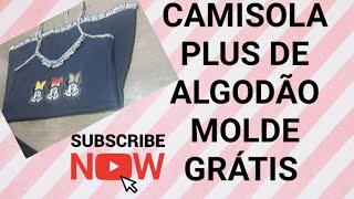 como fazer camisola plus de algodão MOLDEGRATIS 😍😍😍😍🤗🤗🤗🤗🤗 [upl. by Coulombe640]