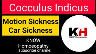 Cocculus Indicus Homeopathic Medicine  Car Sickness  Motion Sickness  Dr Samridhi Sharma [upl. by Maag]