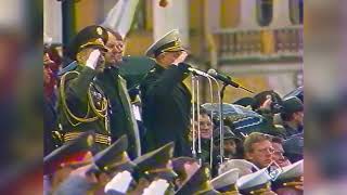 Remaster Version Russian Anthem  9th May 1995 Victory Day Parade in St Petersburg 4K [upl. by Ikciv754]