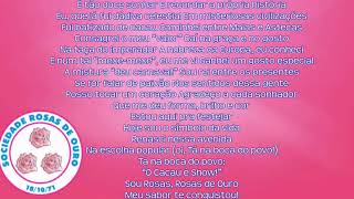 Rosas De Ouro 2010 Com Letra [upl. by Namzzaj]