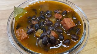 Puerto Rican Style Black Beans  Habichuelas Negras Guisadas [upl. by Eelyr]