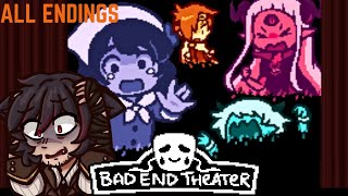 40 BAD ENDINGS amp ONLY 1 TRUE ENDING I CAN DO THIS  BAD END THEATER All Endings Visual Novel [upl. by Nylyahs]