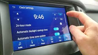 2019 To 2023 Ford Ranger Truck How To Adjust The Time  Set The Clock Hour amp Minutes  Date [upl. by Rosenquist]